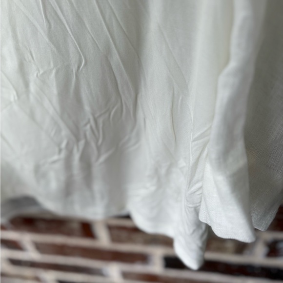 Soft Surroundings Southwind Cream Linen Layered Asymmetrical Top Size Large - Picture 7 of 8